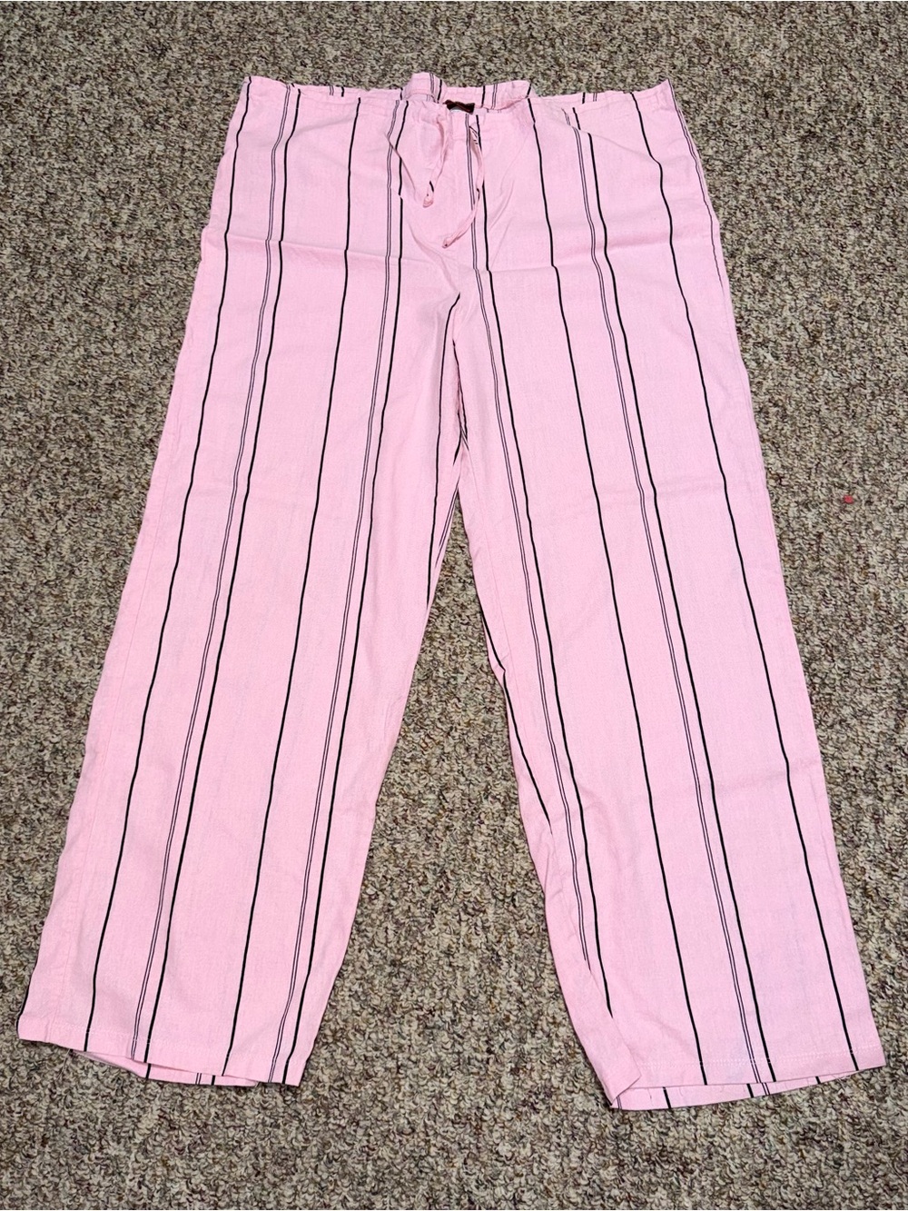 Women's plus size 3X lounge pants Pink Striped Pants